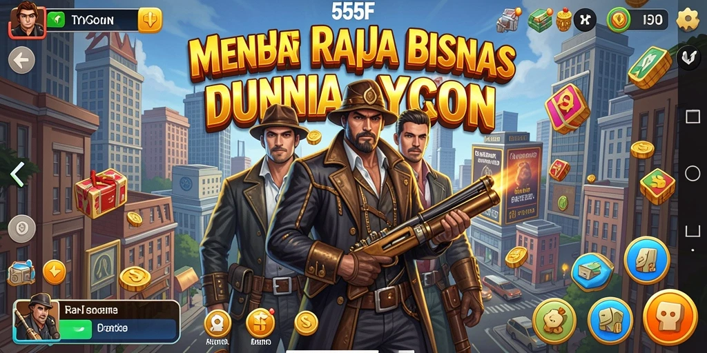 Tampilan gameplay menarik dan dinamis di 555F.