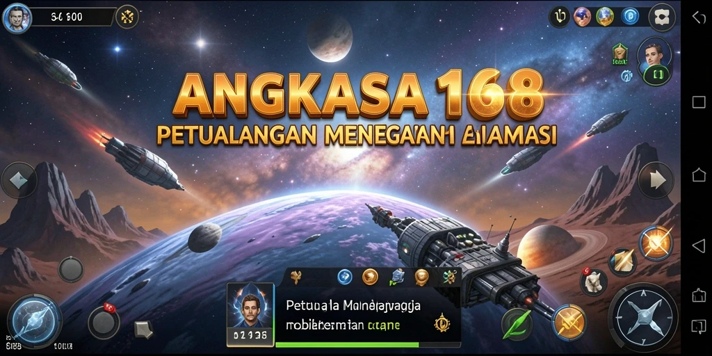 Tampilan gameplay menakjubkan di ANGKASA168 saat petualangan luar angkasa.
