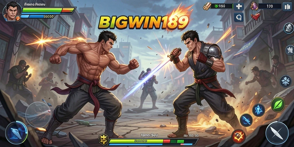 Tampilan seru dalam pertarungan di BIGWIN189 dengan karakter unik.