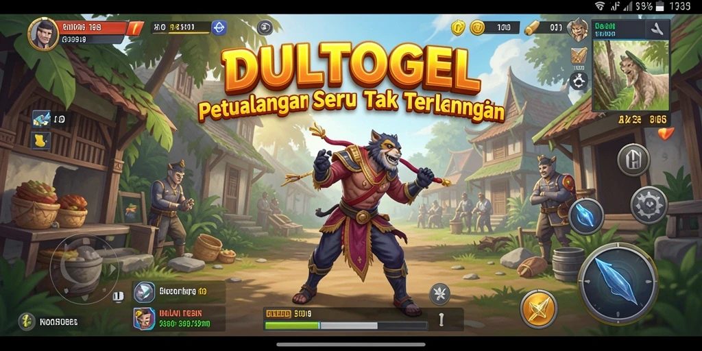 Tangkapan layar DULTOGEL menampilkan aksi petualangan yang mendebarkan.