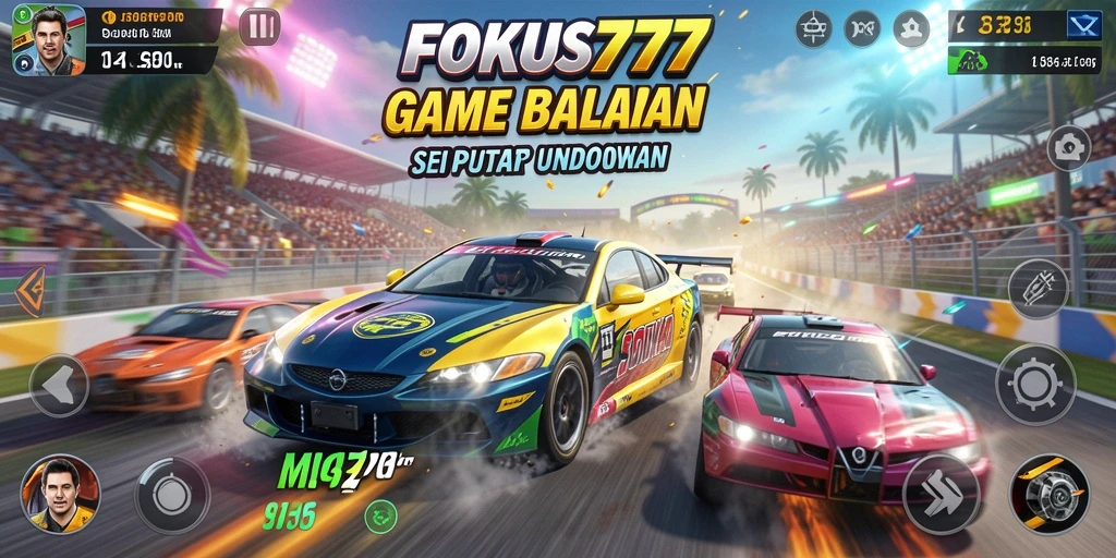 Tangkapan layar FOKUS777 menampilkan balapan yang mendebarkan dengan grafik berkualitas tinggi.