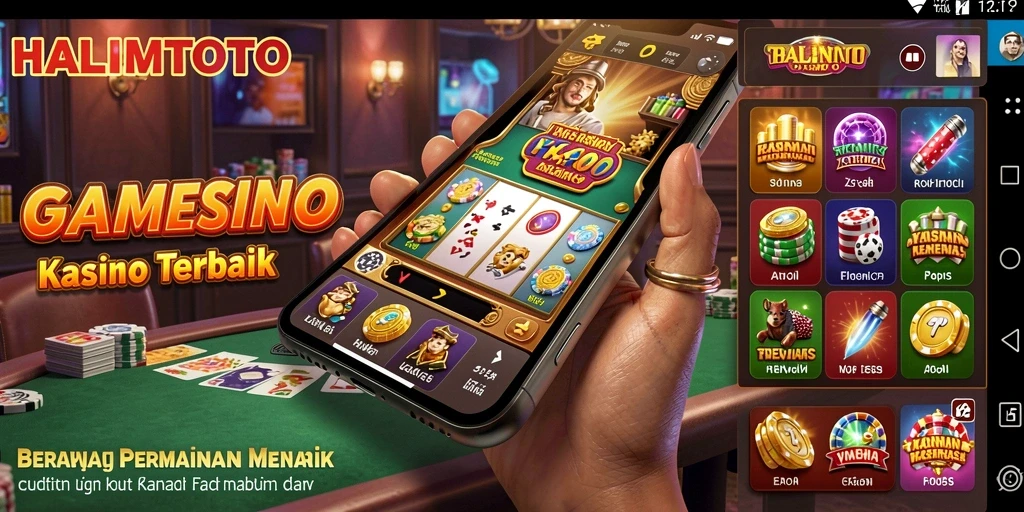 Screenshot gameplay HALIMTOTO menampilkan suasana kasino yang menarik.