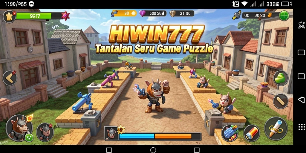 Screenshot gameplay HIWIN777 menampilkan tantangan Puzzle yang menarik.