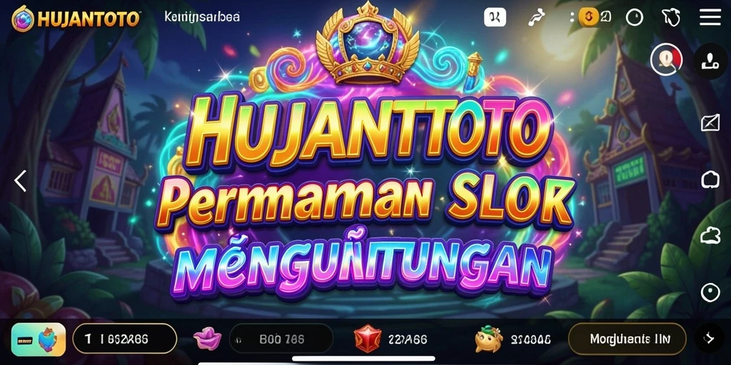 Gameplay HUJANTOTO menampilkan putaran slot yang menarik dan penuh warna.