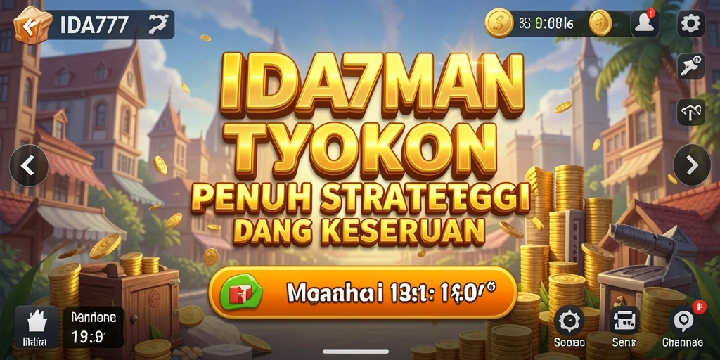Tangkapan layar utama IDA777 menampilkan suasana permainan Tycoon yang intens.