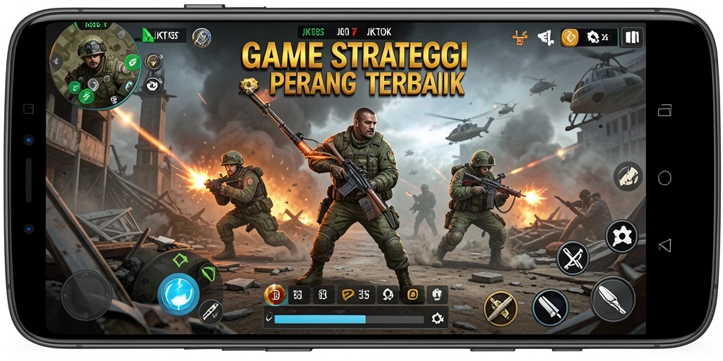 Tampilan gameplay JKTOK yang dinamis dan penuh strategi.