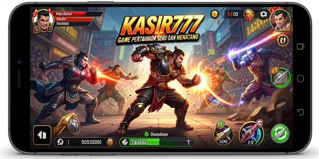 Screenshot dari gameplay KASIR777 yang menampilkan aksi pertarungan seru.