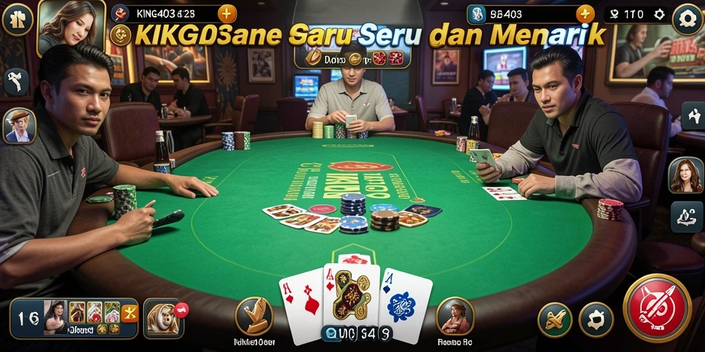 Menampilkan gameplay Poker yang seru dan mendebarkan.