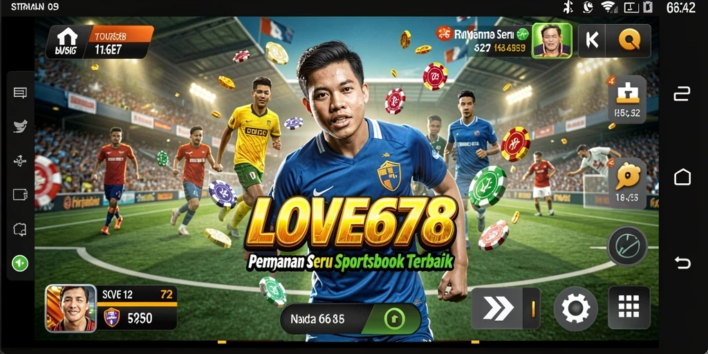 Tampilan utama LOVE678 dengan berbagai pilihan taruhan olahraga.
