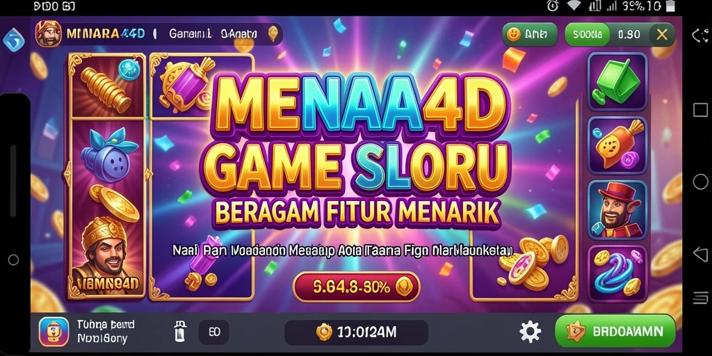 Tampilan gameplay seru permainan Slot MENARA4D dengan grafis menawan.
