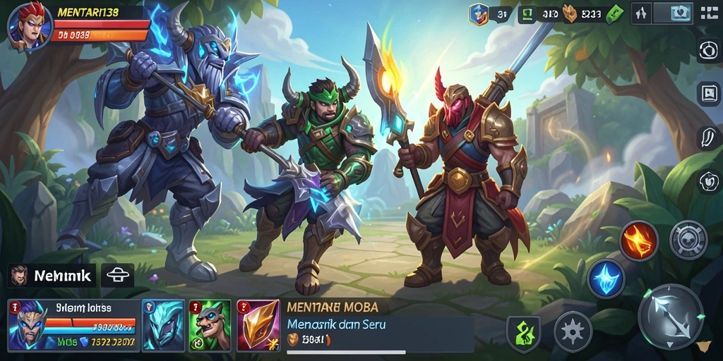 Tampilan gameplay seru dalam MENTARI138 dengan karakter yang beragam.