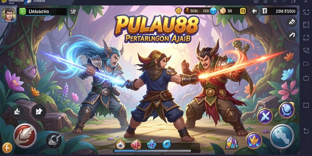 Tampilan aksi mendebarkan dalam permainan Fighting PULAU88.