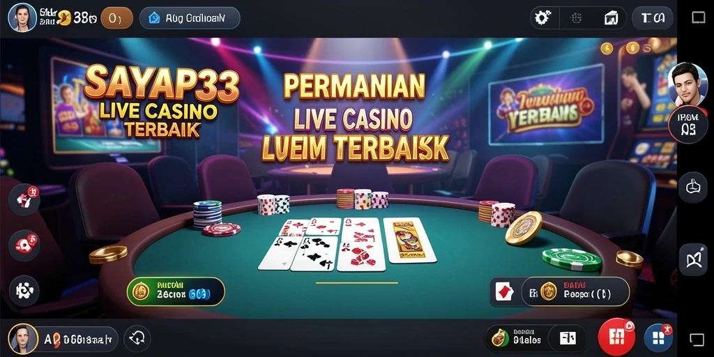 Tampilan gameplay Live Casino yang menarik dan interaktif di SAYAP33.