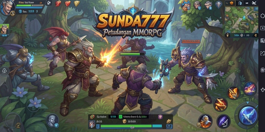 Tampilan gameplay SUNDA777 dengan petualangan menakjubkan dalam MMORPG.