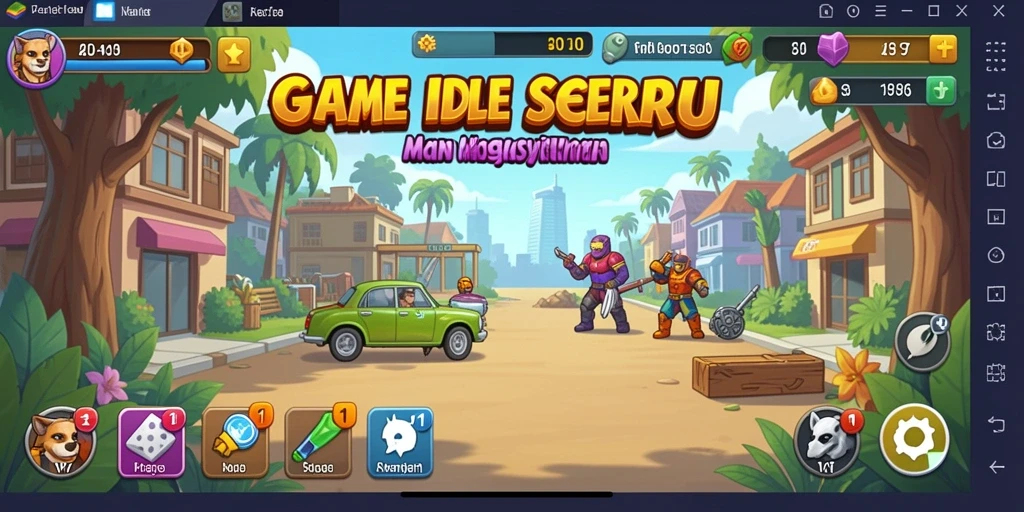 Tampilan gameplay V07 dengan karakter menarik dan strategi yang menyenangkan.