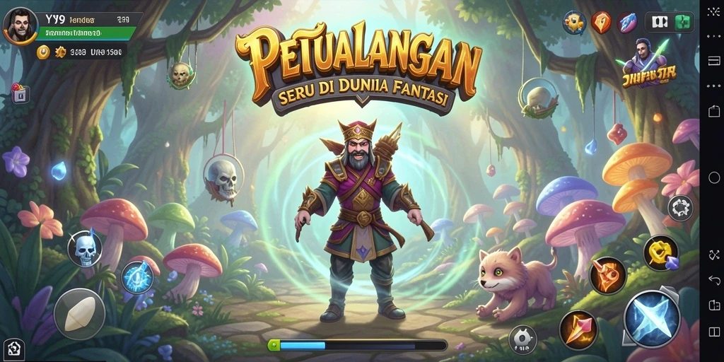 Tangkapan layar Y89 yang menunjukkan gameplay petualangan yang mendebarkan.